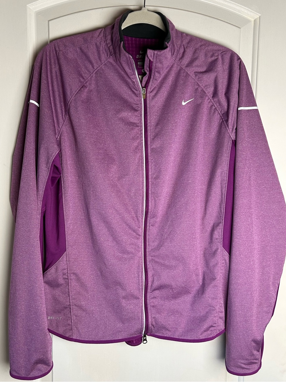 Nike Women's Purple Full-Zip Dri-FIT Jacket with Reflective Trim